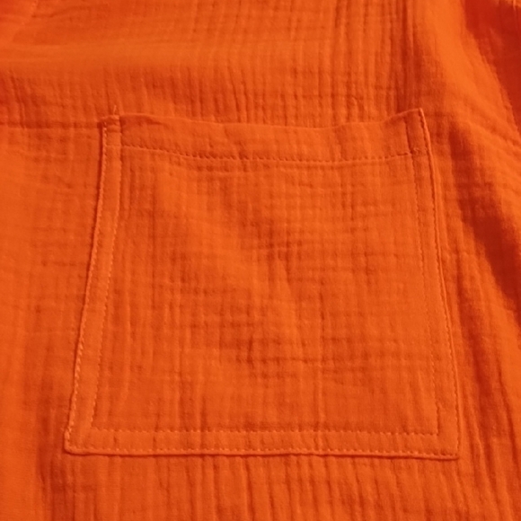 Lagenlook Beachy Oversized Gauzy 100% Cotton Button Down Shirt Tunic Coverup - Picture 6 of 14